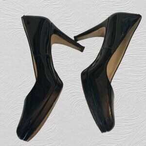 Cole Haan Round Toe Black Patent Leather Carma Pumps Size 8